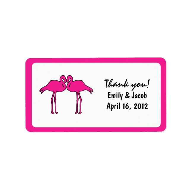 Pink Flamingos Favour Tags (Front)