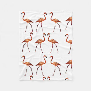 Pink Flamingos Fleece Blanket, Small