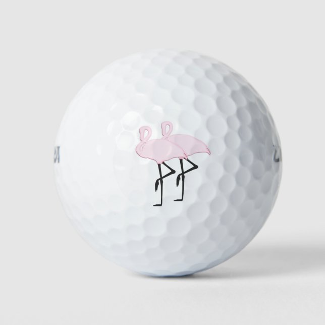 Pink Flamingos Golf Balls (Front)