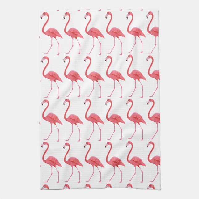 Pink flamingos Kitchen Towels (Vertical)