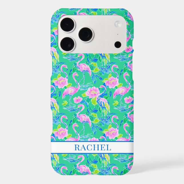 Pink Flamingos Monogrammed (Back)