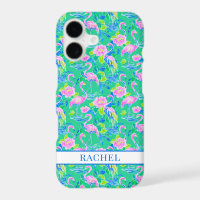 Pink Flamingos Monogrammed