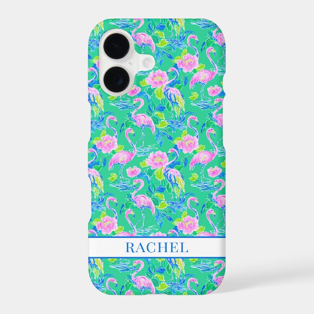 Pink Flamingos Monogrammed (Back)