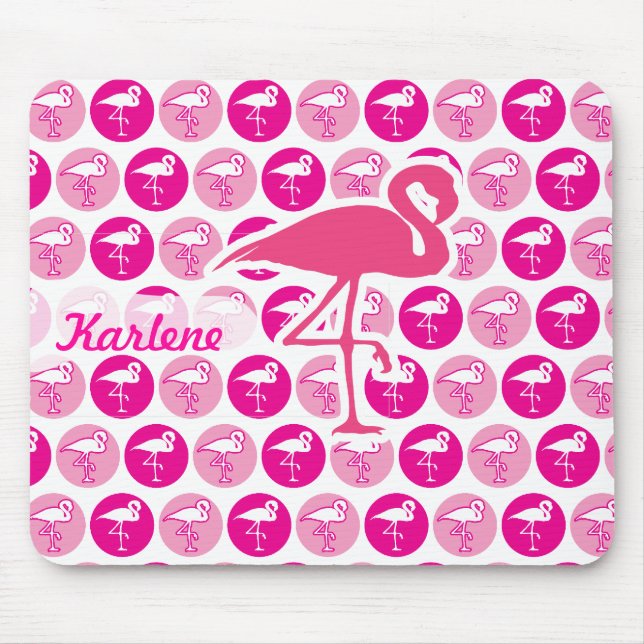 Pink Flamingos Mouse Mat (Front)