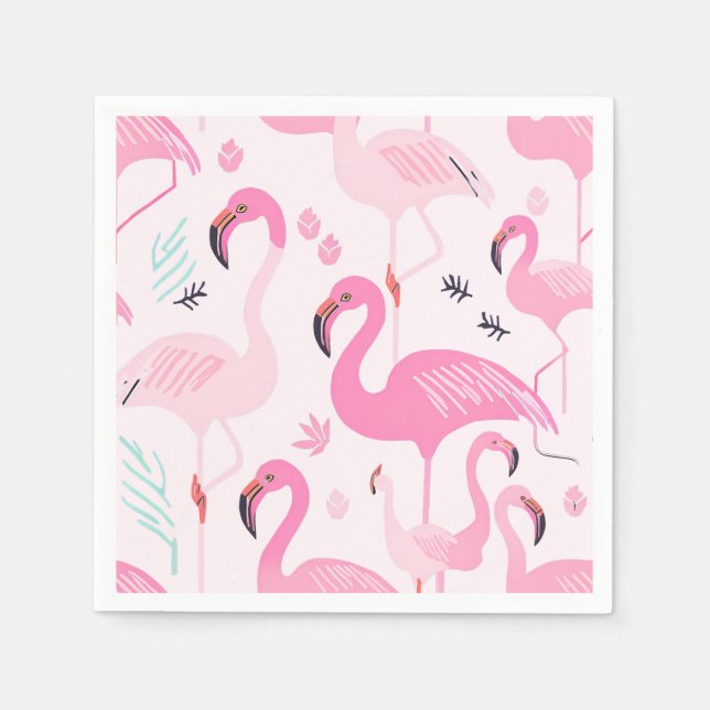 Pink Flamingos Napkin (Front)