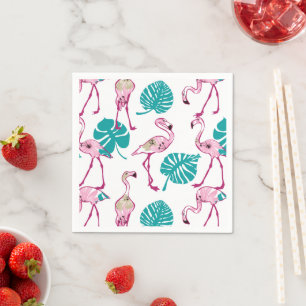Pink Flamingos Napkin