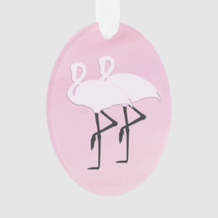 Pink Flamingos Ornament