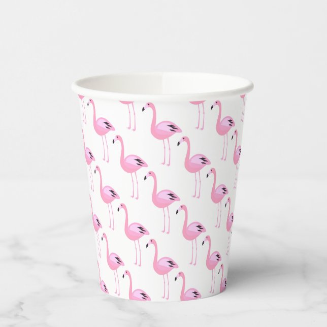 Pink Flamingos Paper Cups (Left)