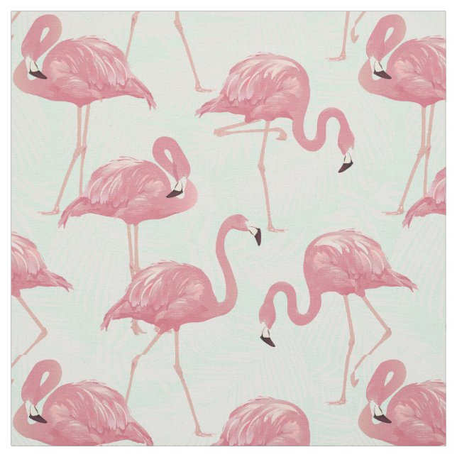 Pink Flamingos Pattern fabric (Swatch)