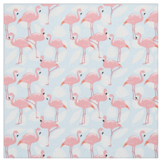 Pink Flamingos Pattern Fabric