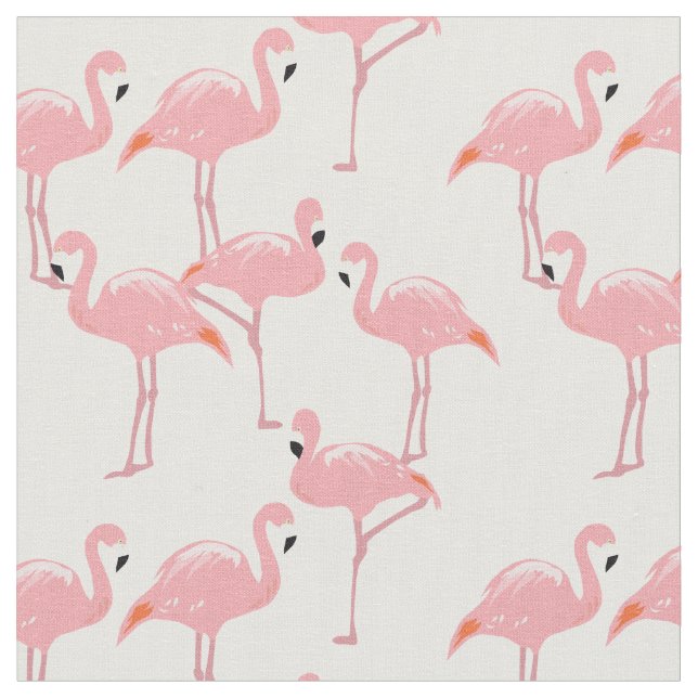 Pink Flamingos Pattern Fabric (Close Up)