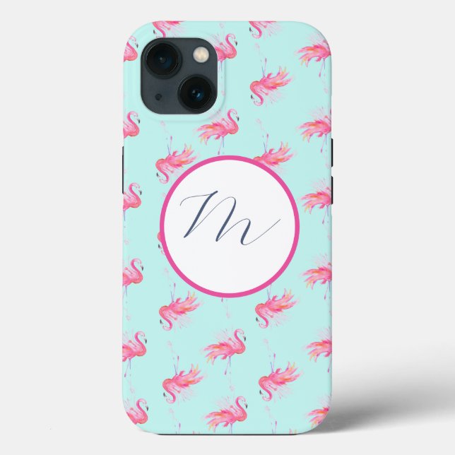 Pink Flamingos Pattern Tropical Phone Case (Back)