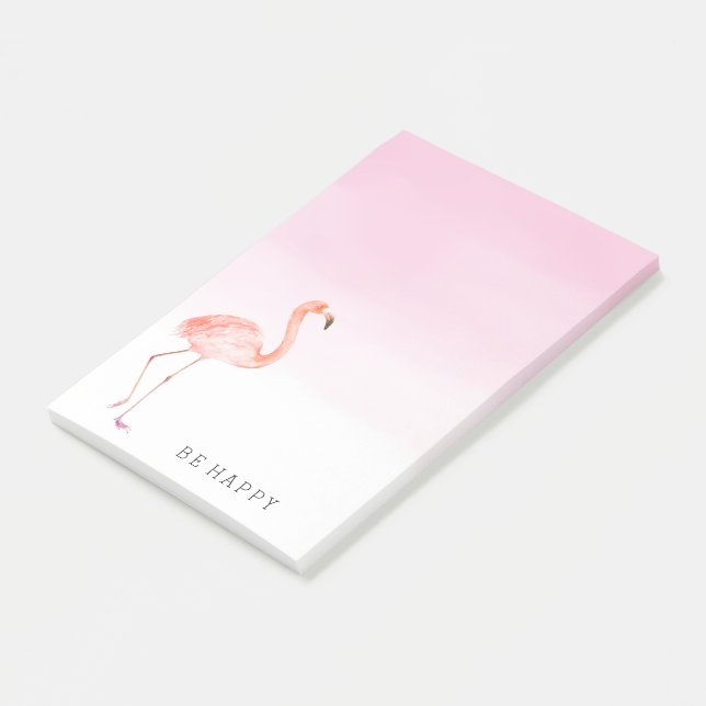Pink Flamingos Personalised Post-it Notes (Angled)