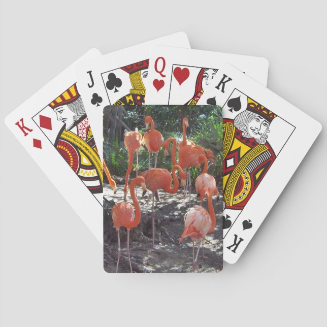 Pink Flamingos Playing Cards (Back)