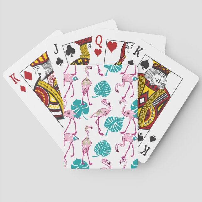 Pink Flamingos Playing Cards (Back)