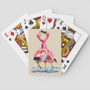 Pink Flamingos Playing Cards Your Colors