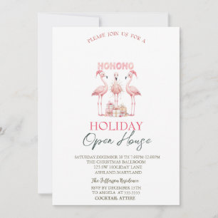Pink Flamingos Presents Holiday Open House  Invitation