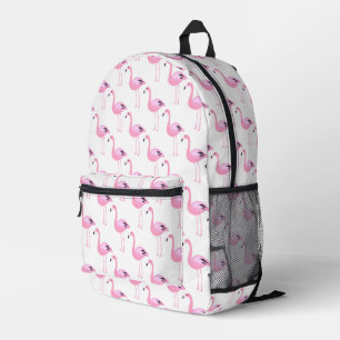 Pink Flamingos Printed Backpack