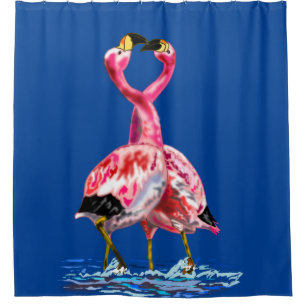 Pink Flamingos Shower Curtain - Your Colours