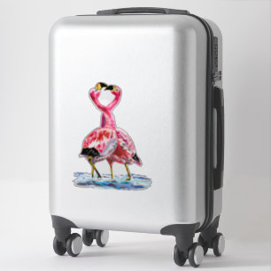 Pink Flamingos Sticker Couple
