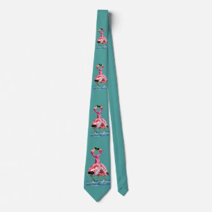 Pink Flamingos Tango Neck Tie - Your Colours