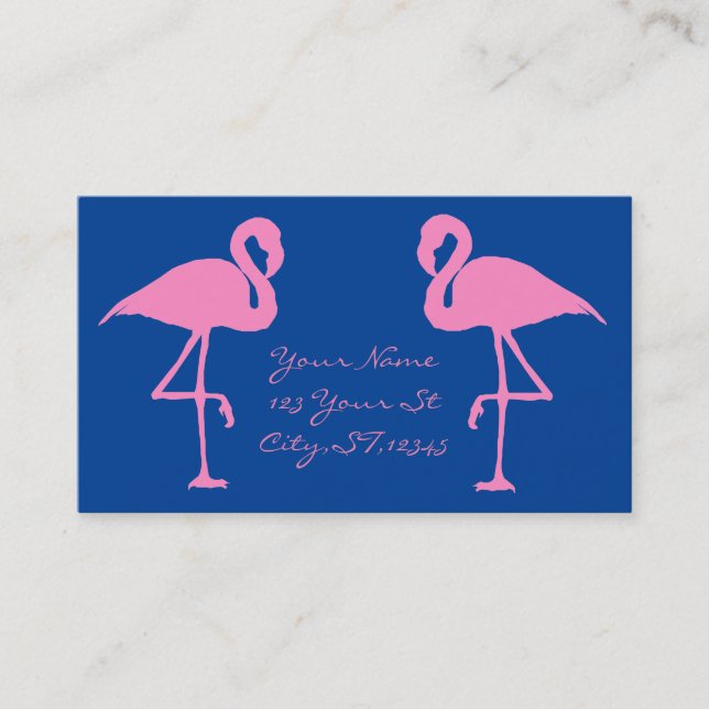 Pink Flamingos Thunder_Cove Classic Business Card (Front)
