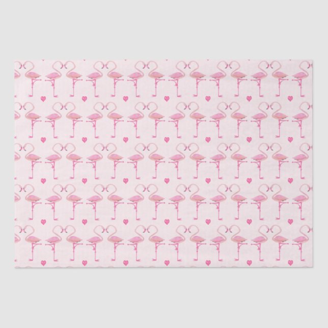 Pink flamingos tissue paper (Front)