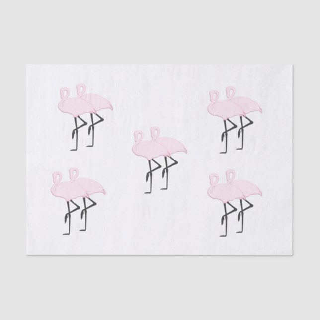 Pink Flamingos Tissue Paper (Front)