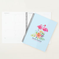 Pink Flamingos & Tropical Hibiscus 2
