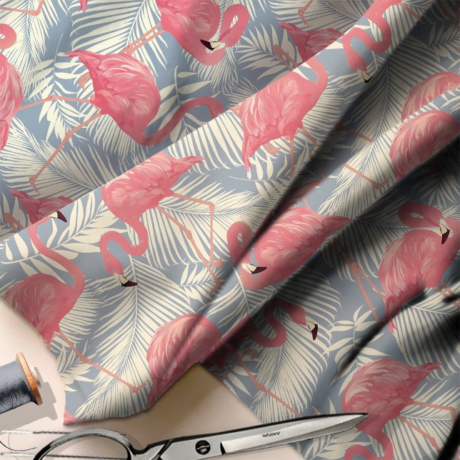 Pink Flamingos Tropical Paradise ID487 Fabric (Creator Uploaded)