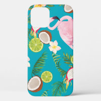 Pink Flamingos: Tropical Seamless Pattern