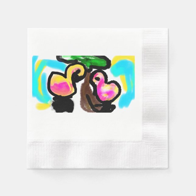 Pink flamingos Wedding  Napkin (Front)