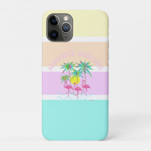 Pink Flamingos with Palms, Namaste Beaches, Cool iPhone 11 Pro Case