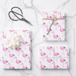 Pink Flamingos Wrapping Paper Sheet