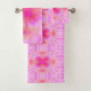 Pink Flare Bath Towel Set