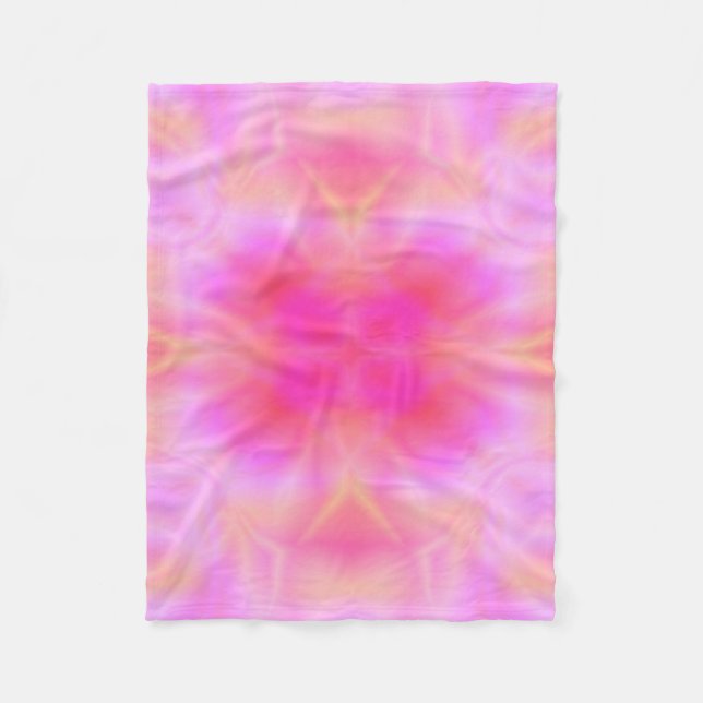 Pink Flare Fleece Blanket (Front)