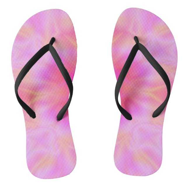 Pink Flare Flip Flops (Footbed)