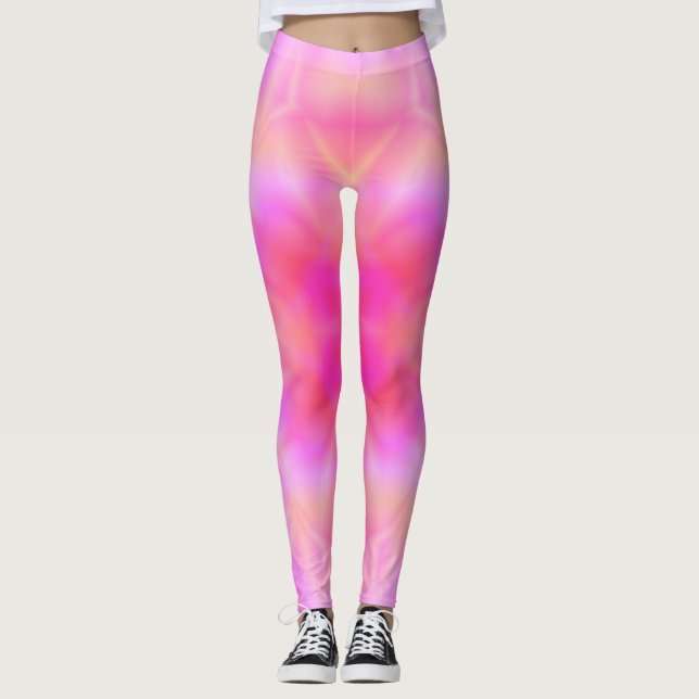 Pink Flare Leggings (Front)