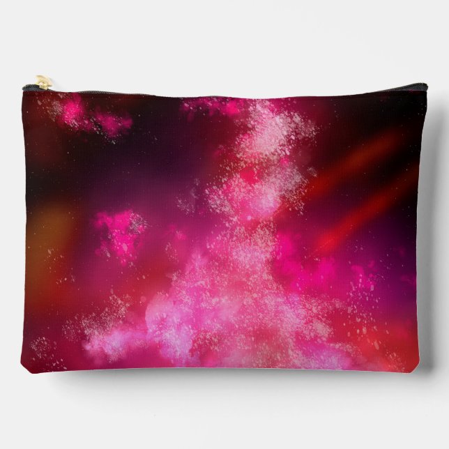 Pink Flare Night Sky  Accessory Pouch (Front)