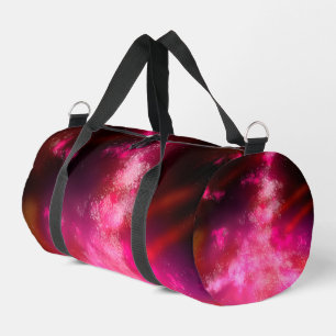 Pink Flare  Night  Sky  Duffle Bag