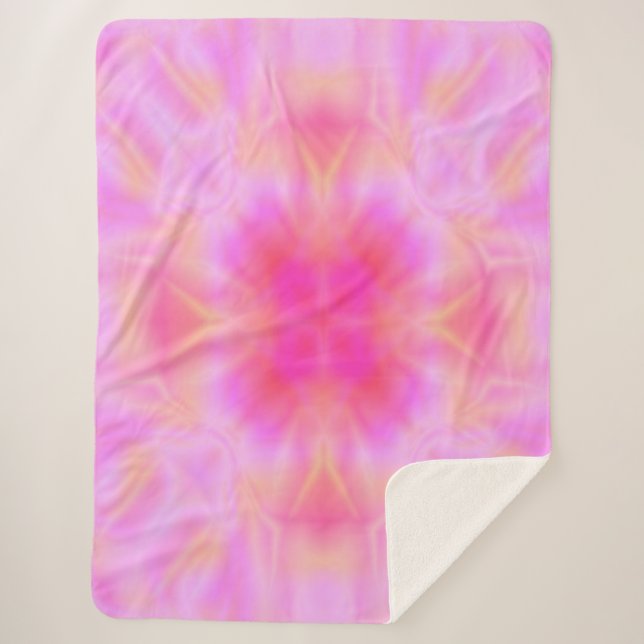 Pink Flare Sherpa Blanket (Front)