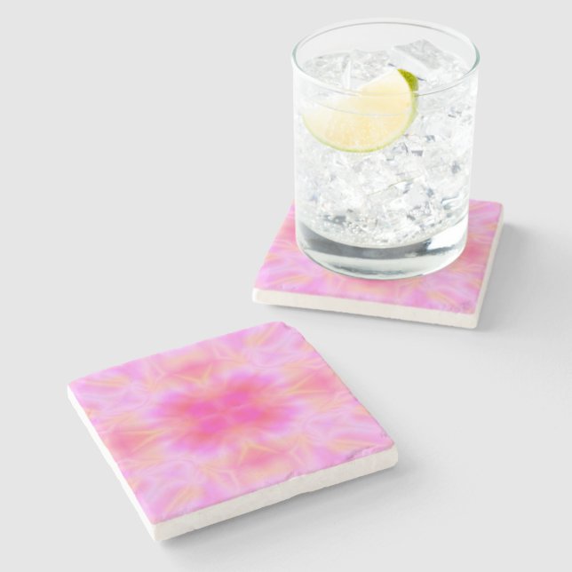 Pink Flare Stone Coaster (Side)