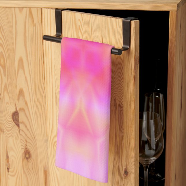 Pink Flare Tea Towel (Thirds Fold)