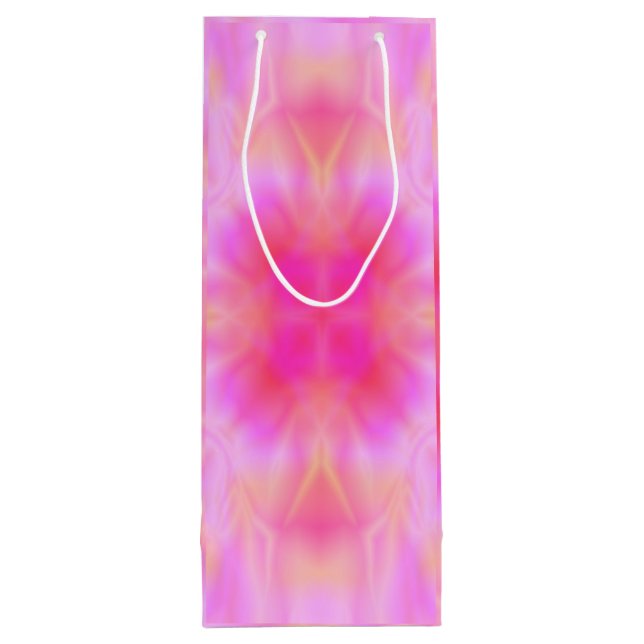 Pink Flare Wine Gift Bag (Back)