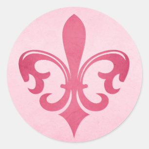 Pink Fleur de lis sticker