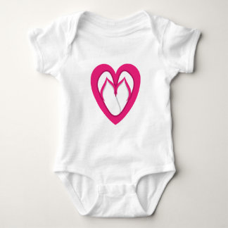 pink flip flop design 2 baby bodysuit