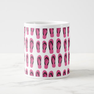 Pink Flip Flops Large Coffee Mug