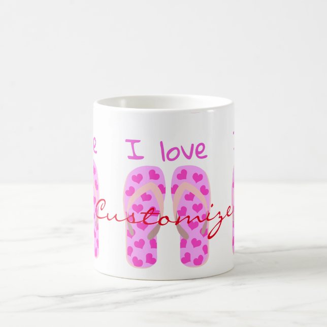 Pink Flip-Flops Thunder_Cove Coffee Mug (Center)
