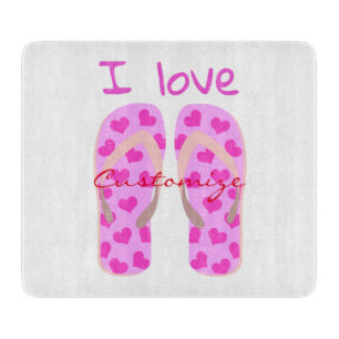 Pink Flip-Flops Thunder_Cove Cutting Board