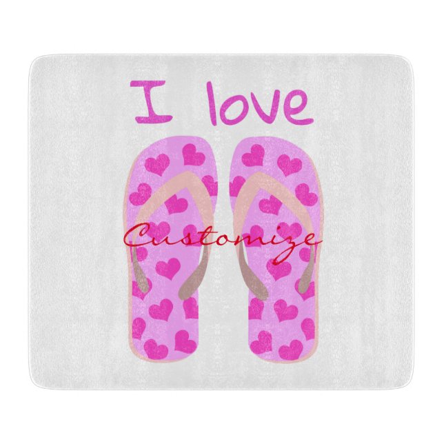 Pink Flip-Flops Thunder_Cove Cutting Board (Front)